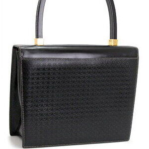 Gucci Black Leather Turnlock Handbag Handle Top